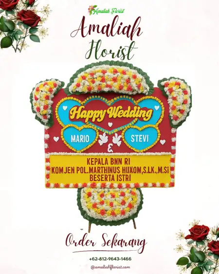 Papan Bunga Pernikahan Lempuing